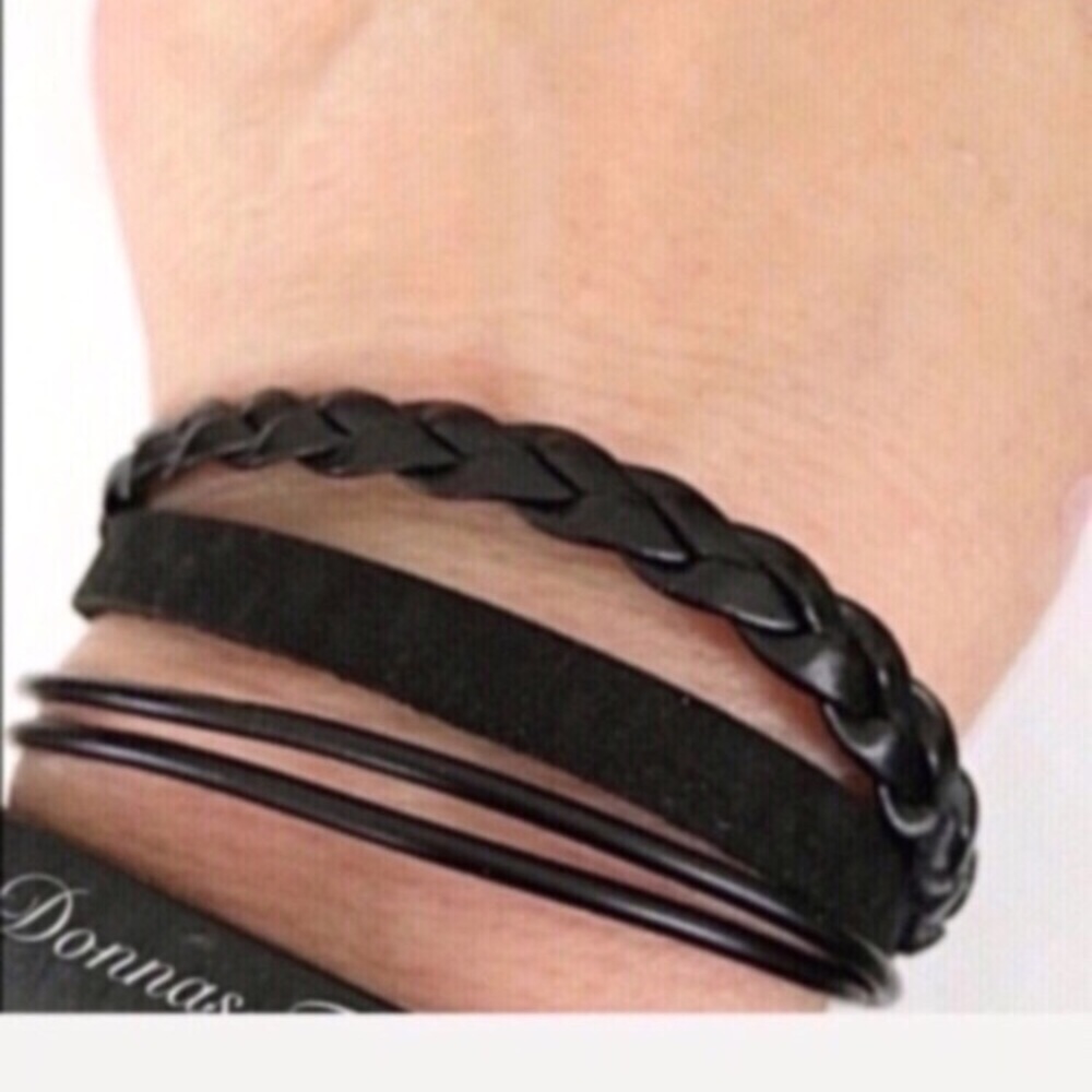 💐4 Strand Leather & Cord Bracelet